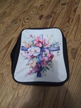 Floral Cross Bible Cover Case